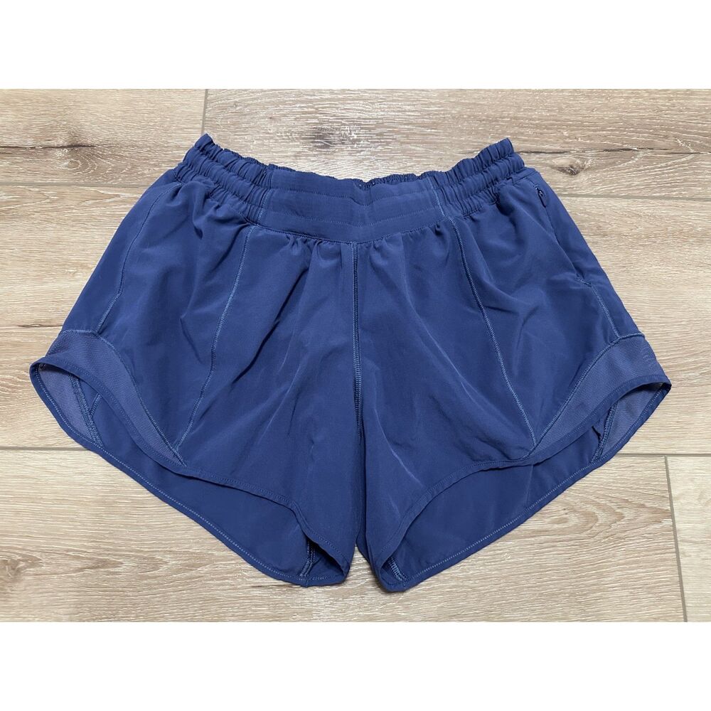 Women's Lululemon Hotty Hot shorts Size 6 Tall Blue GUC!